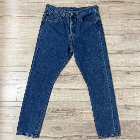 Levi’s 501 High Waisted Medium Wash Skinny Jeans 29 - Picture 6 of 11